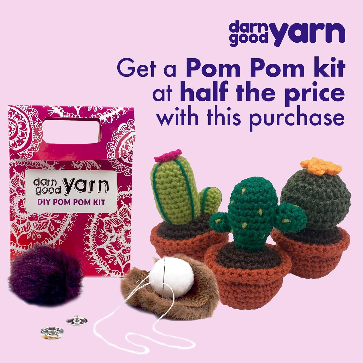 - Crochet Kit for Beginners to Intermediate | Cactus DIY Crochet Amigurumi - Crochet Kit Include Pattern, Yarn, Crochet Hook, Stuffing and Knitting Needles