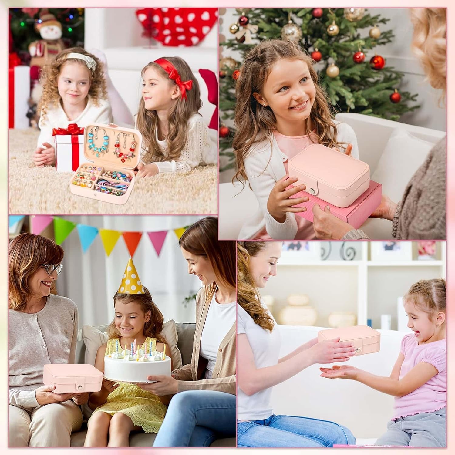 150Pcs Charm Bracelet Making Kit with Jewelry Box Girls Beads for Jewelry Making Kit with DIY Crafts Gift for Girls Bracelet Teen Women Birthday Valentine Gifts Christmas