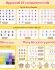 7000 PCS Friendship Bracelet Kit with A-Z Letter Beads, 28 Colors Clay Beads for Bracelets Making Kit with round Alphabet Beads Jewelry Making Kit for Adults