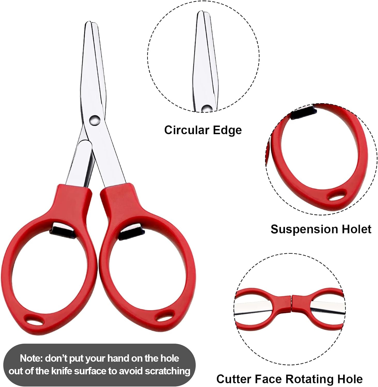 25 Pcs Folding Scissors Small Foldable Scissors Mini Travel Stainless Steel Portable Scissors Bulk Glasses Shaped anti Rust Sewing Cutter Shear for Christmas Nurse Week Gifts School Office Supplies