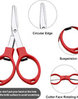 25 Pcs Folding Scissors Small Foldable Scissors Mini Travel Stainless Steel Portable Scissors Bulk Glasses Shaped anti Rust Sewing Cutter Shear for Christmas Nurse Week Gifts School Office Supplies