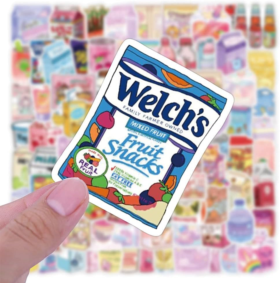 100Pcs Cute Snack Stickers Food Stickers Drink Stickers, Cute Small Stickers Set Kawaii for Teens/Boys/Girls/Adults