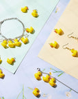 40 Pieces Mini Resin Ducks Resin Duck Charms Pendants Findings Charm DIY Duck Pendants for Bracelet Necklace Earrings Keychain Crafts