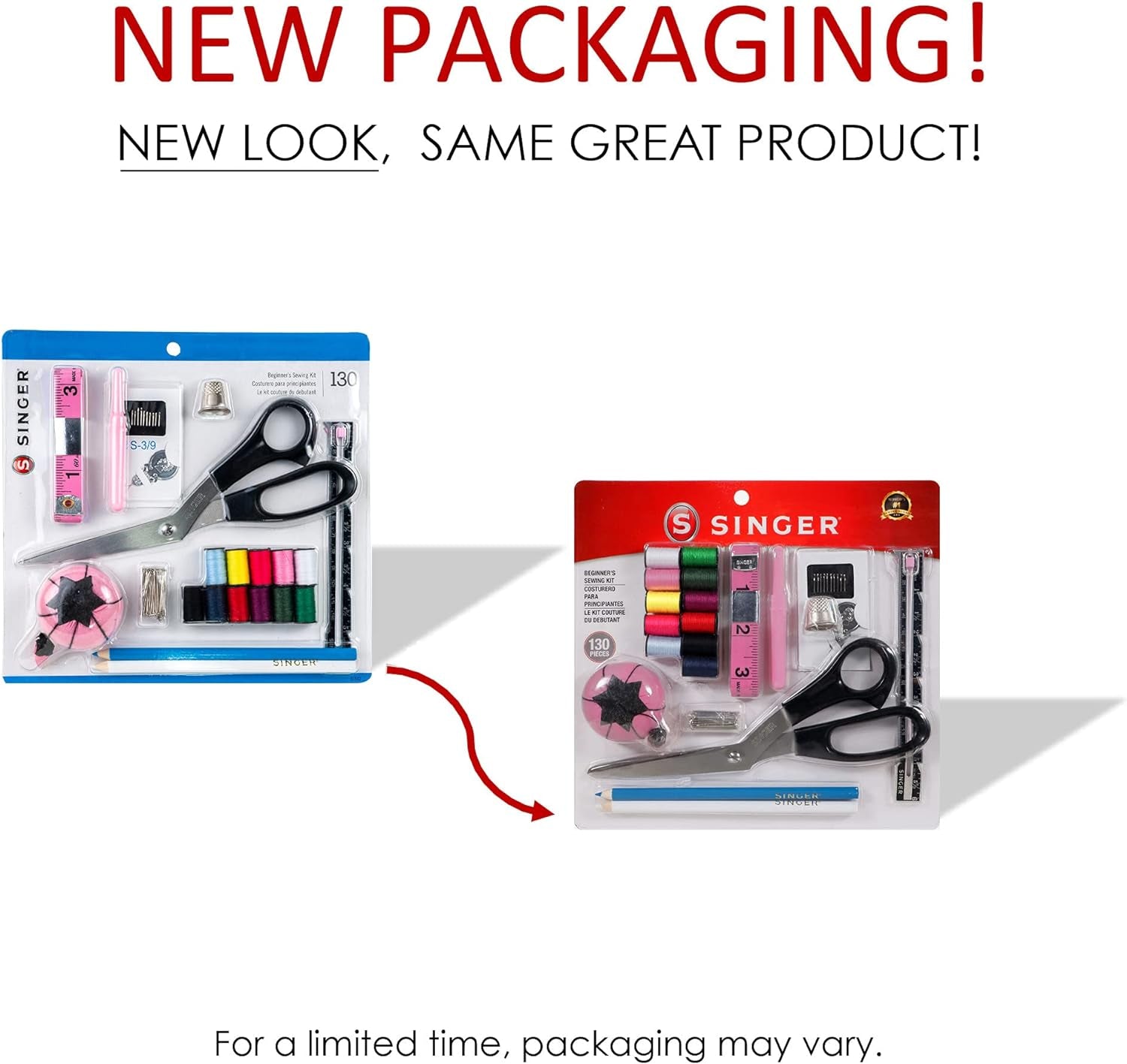 01512 Beginner&#39;S Sewing Kit, 130 Pieces,
