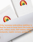 Sticky Self-Adhesive Tear Away Embroidery Stabilizer Backing 12" X 10 Yd Roll - Medium Weight for Napped Fabric & Hoop Less Embroidery
