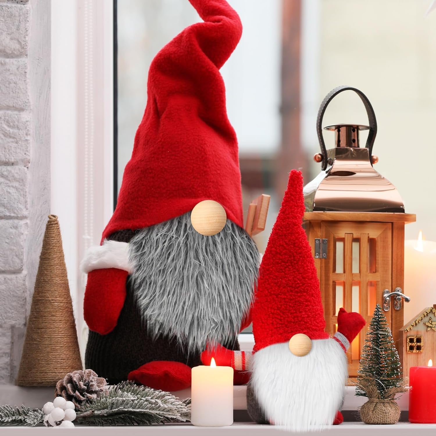 20 Pcs Faux Fur Fabric 10" X 10" with 40 Pcs Wood Balls Shaggy Faux Fur Square Patches, Gnome Beards for Crafting Sewing Costume Rug Pillow Cushion Pad Chair Cover Christmas (Bright Color)