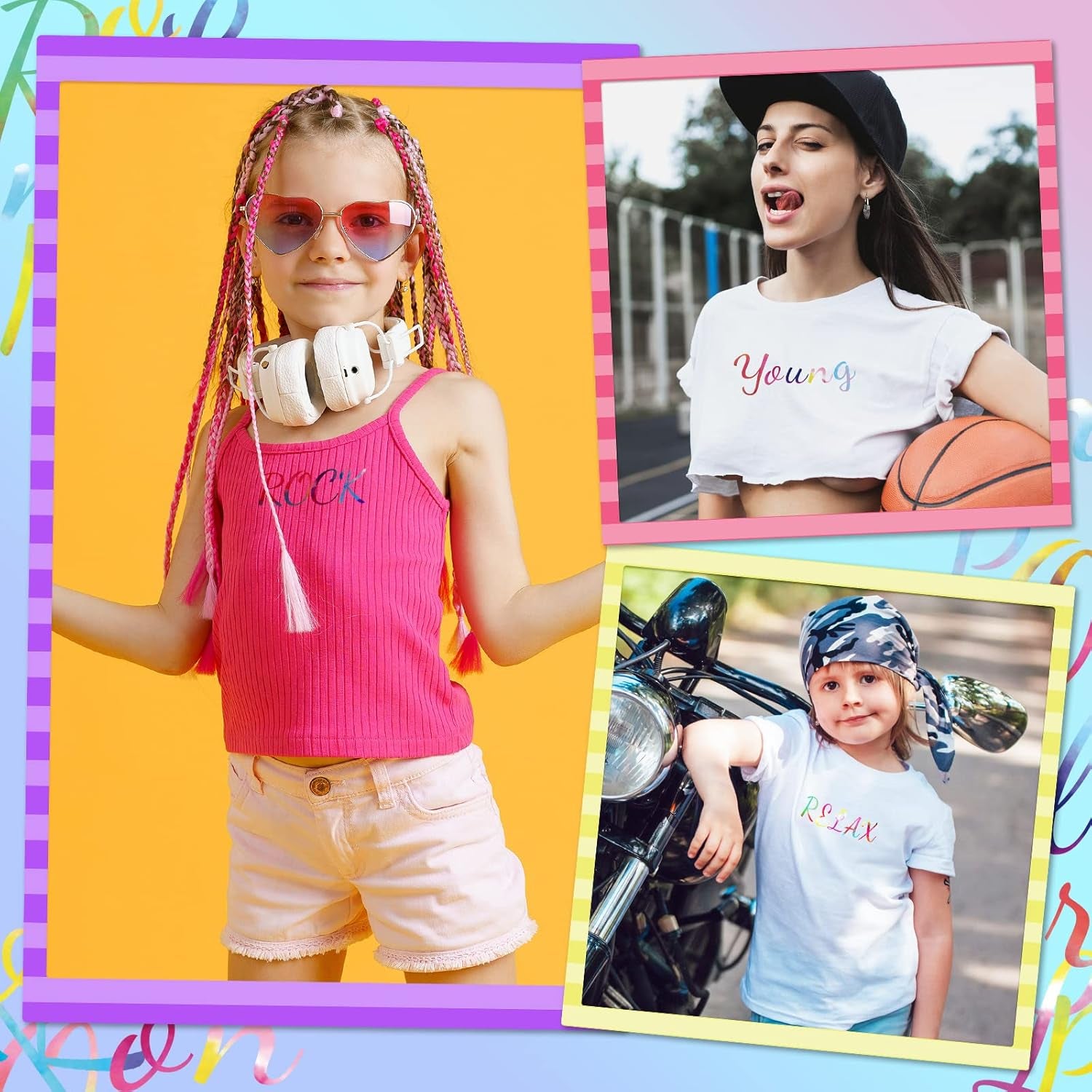 18 Sheet Iron on Letters Tie Dye Iron on Letters Flock Letters A-Z Letter Transfer Vinyl Letters Cursive Heat Transfer Letters for T Shirts Clothing Stockings Printing DIY Crafts Decorations