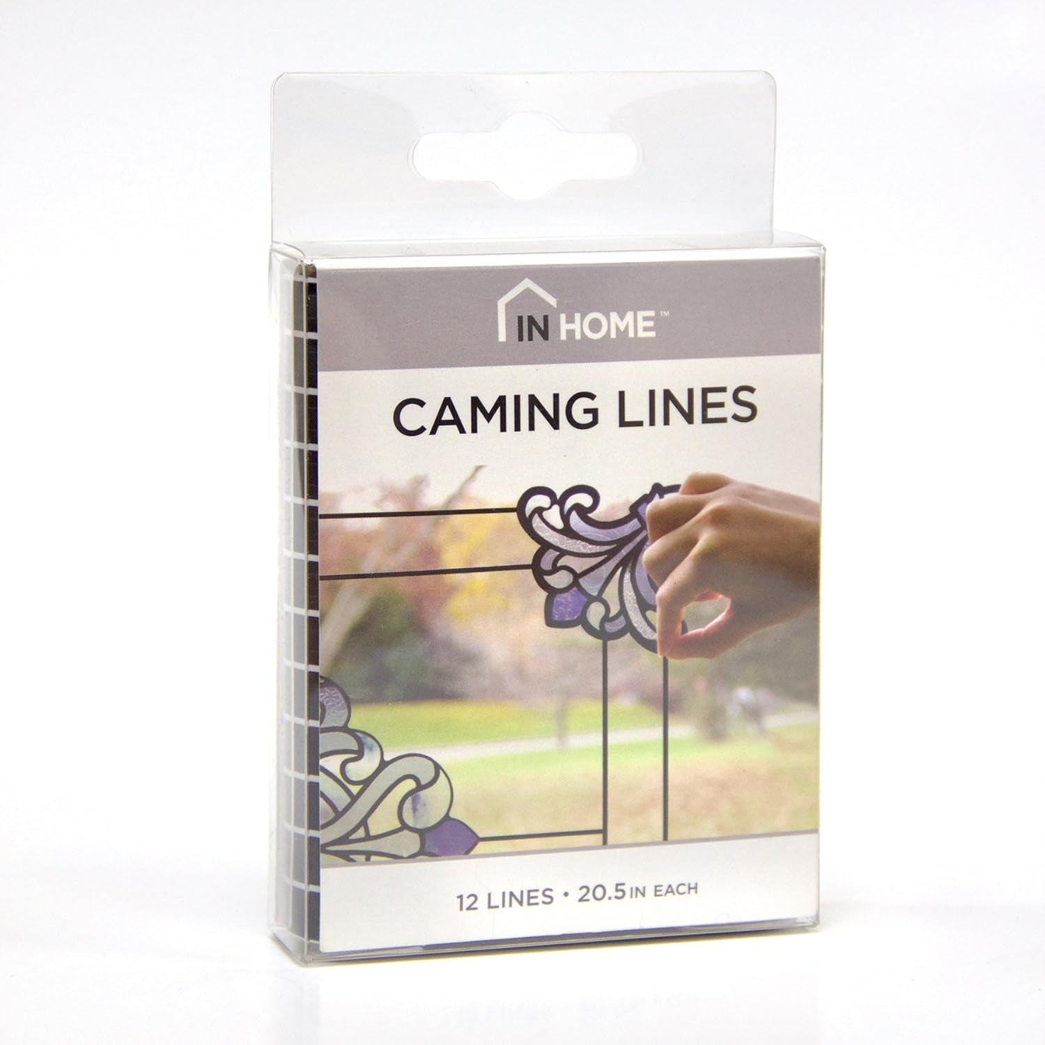 Inhome NH2366 Caming Line Stained Glass Decals, Black