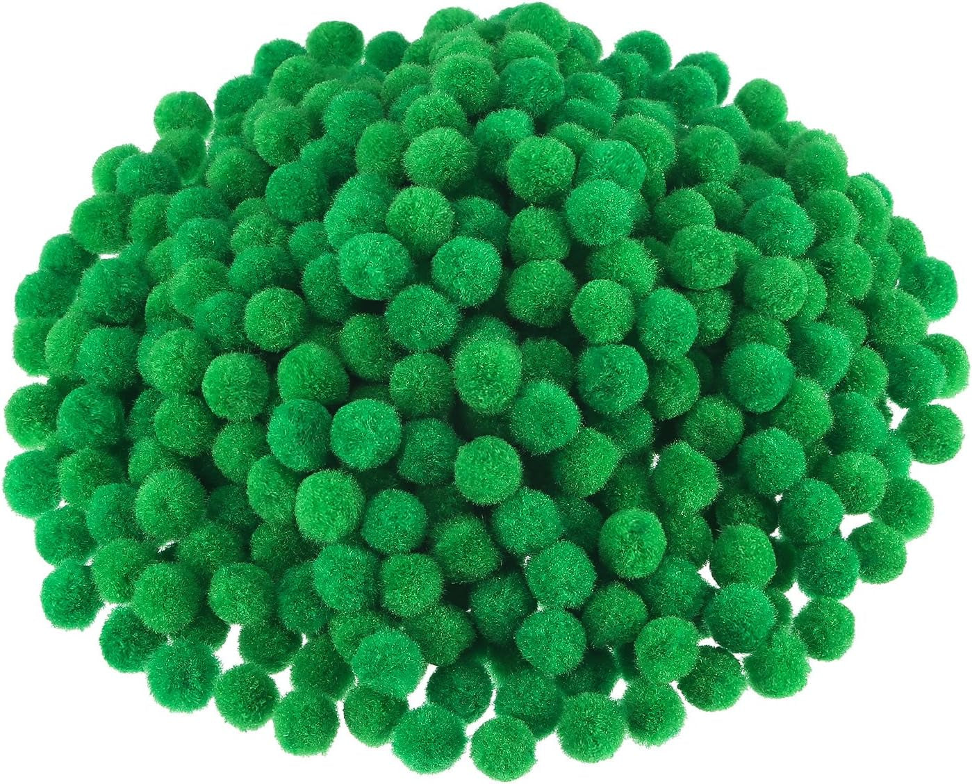 500 Pcs 0.5 Inch Polypropylene Pompoms for Craft Making, Small Pom Poms Balls Art and Craft DIY Decorations(Green)
