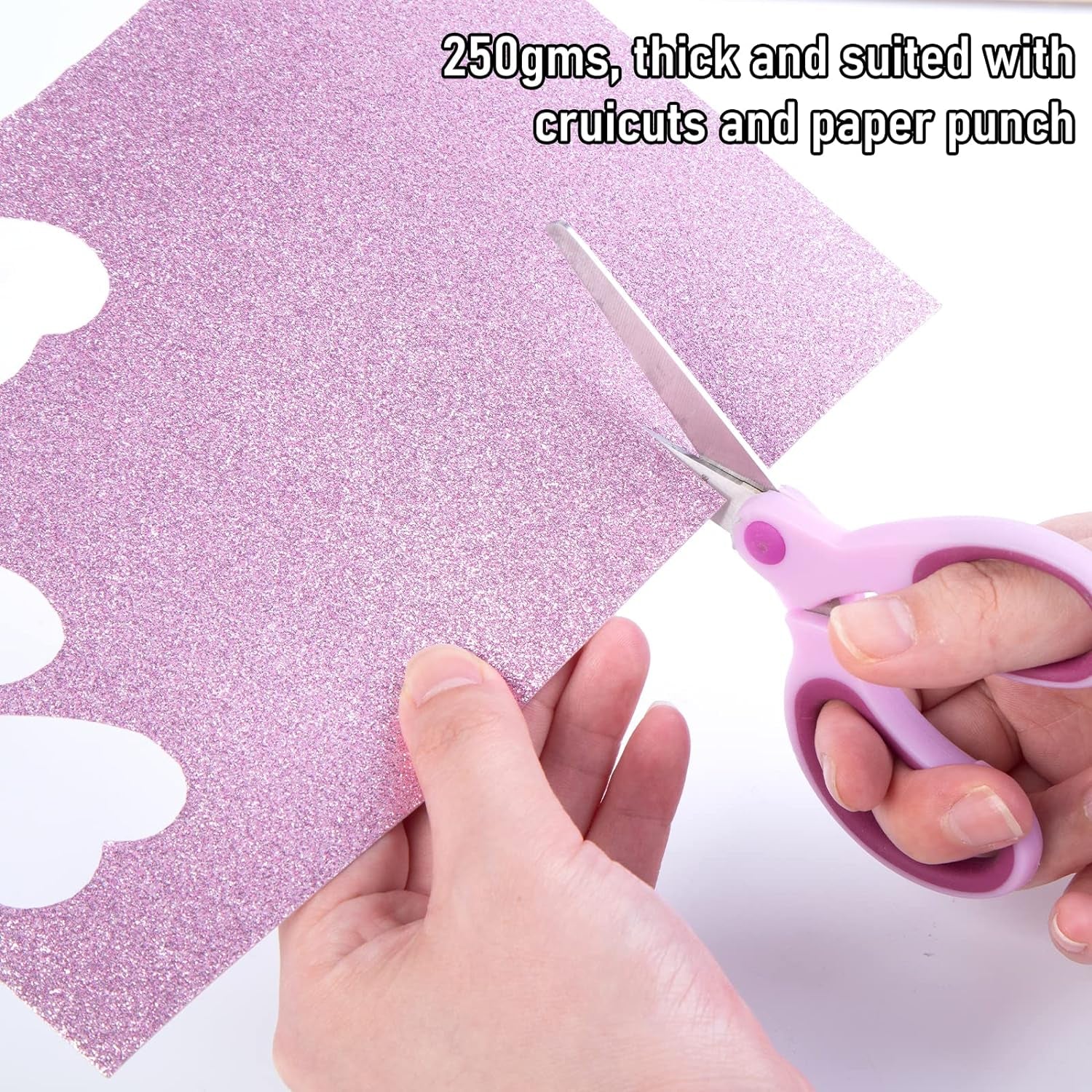 Glitter Cardstock Paper, 36 Sheets Sparkly Paper A4 Premium Craft Cardstock 18 Colors for Card Making Paper Crafting Scrapbook 250GSM