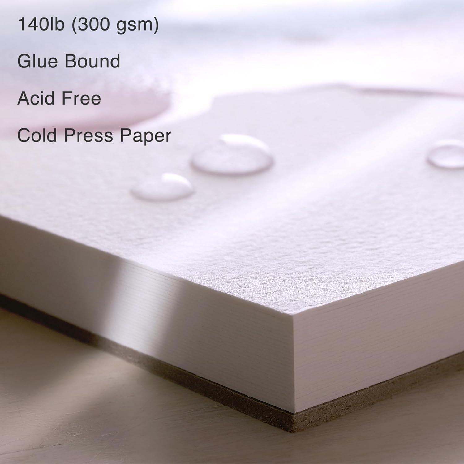 Watercolor Pads 9X12”, Pack of 2 (60 Sheets), Glue Bound, Acid-Free Paper, 140Lb (300Gsm), Perfect for Most Wet & Dry Media, Ideal for Beginners, Artists & Professionals