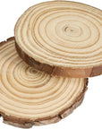 80 PCS 3.5-4 Inch Wood Slices, Natural Wood Circle Slices with Bark, Unfinished Wood Discs for DIY Crafts, Christmas Ornaments, Wedding Decorations