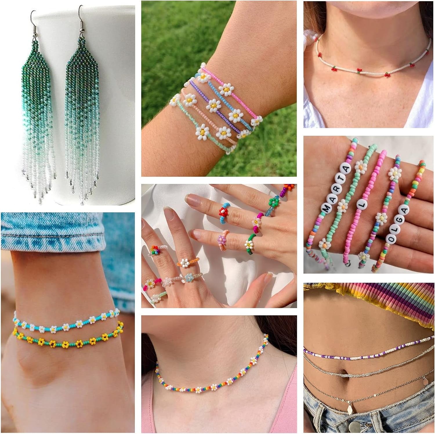 45000Pcs Glass Seed Beads for Bracelet Making Kit, 56 Colors 2Mm Small Beads for Jewelry Making, 260Pcs Letter Beads for Crafts Gifts