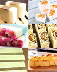 Silicone Soap Mold for Soap Making, Rectangular Loaf Soap Mold with Wooden Boxes, 2 Cutters and 100Pcs Bags, 2Pcs, 42Oz