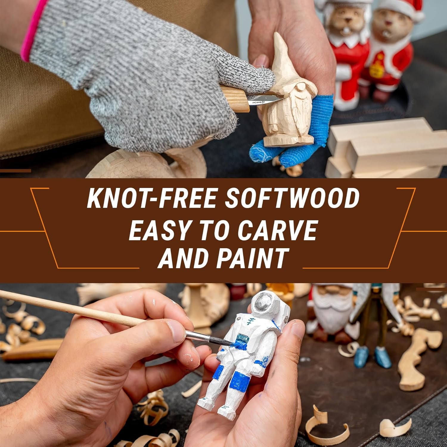 BW10 Large Basswood Carving Blocks Set Bass Wood for Wood Carving Unfinished Wood Blocks - Whittling Wood Soft Carving Wood Blocks for Carving Wooden Block Set Block of Wood for Crafts