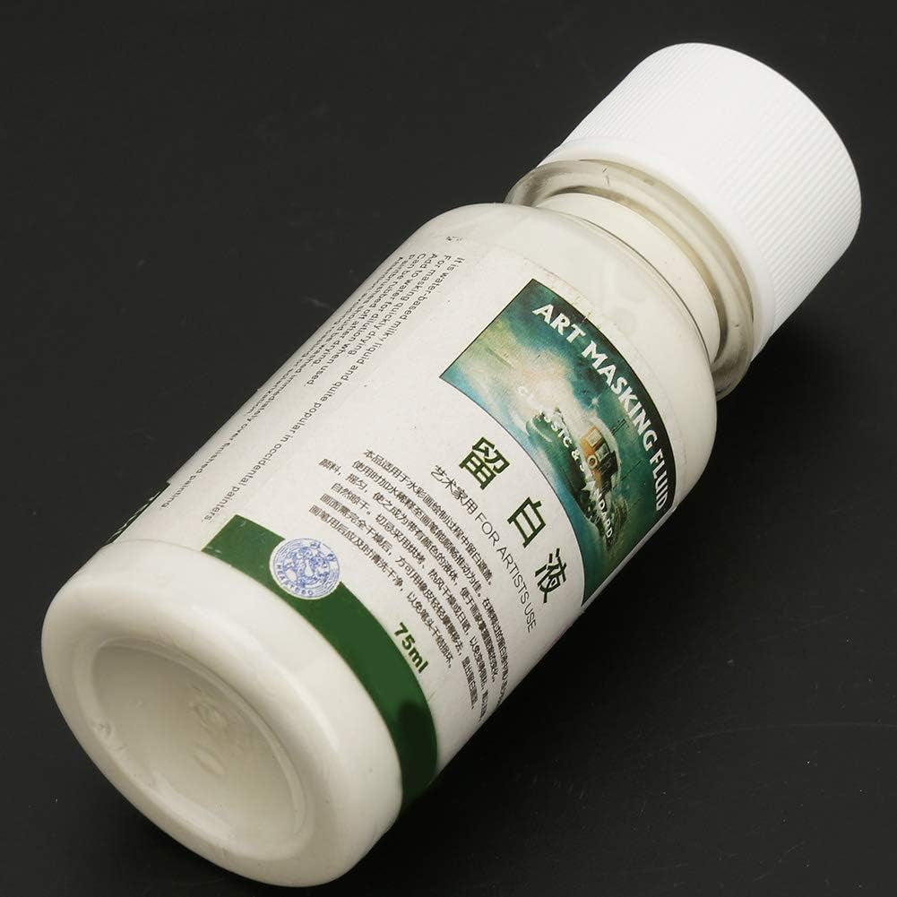 Pigment Covering Liquid, Watercolor White Liquid Art Masking Fluid for Watercolor Painting and Various Art Projects (75ML)