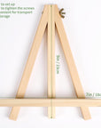 Easel for Painting, 9 Inches Easel Stands Set of 12, Tabletop Painting Canvas Tall Wood Display Easels Set of 12, Art Craft Painting Easel Stand for Artist Adults Students