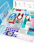 Paper Quilling Kit 3Mm/5Mm/10Mm 1740Pcs Quilling Paper Strips Quilling Tool Set with Storage Box with Quilling Electric Slotted Pen Needle Curler Crimper Comb Board Template Border Buddy Tower