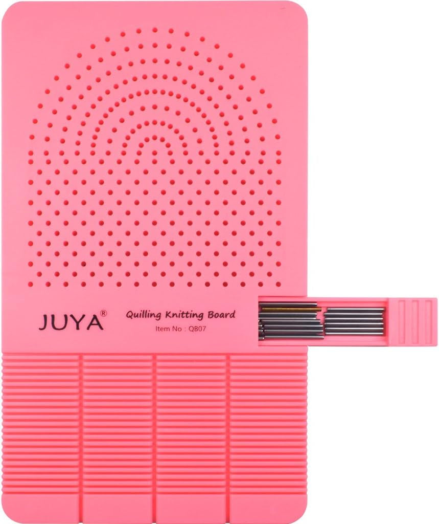 Quilling Knitting Board with 2 Functions Have Sticks Storage (Pink)