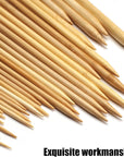 Single Point Bamboo Knitting Needles 14 Inch, 18 Pairs Wooden Knitting Needles for Beginners, US Size 0-15 (2.0-10.0Mm), Straight Wood Needles Prefect for Sweaters, Socks, Shawl, Gloves and Scarf