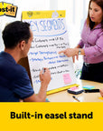 Super Sticky Portable Tabletop Easel Pad W/Dry Erase Panel, Great for Virtual Teachers and Students, 20X23 Inches, 20 Sheets/Pad, 2 Pads, Built-In Stand (563DE VAD 2PK) , White