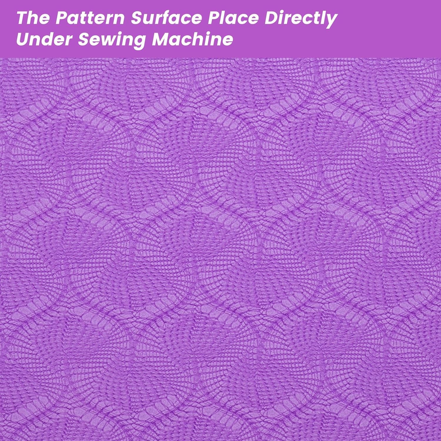 Sewing Mat Set, Sewing Machine Muffling Mat, Reduce Sewing Machine & Pedal Vibrations, Movement and Slipping, Sewing Machine and Sergers Accessory (2-Piece Set) (Purple)