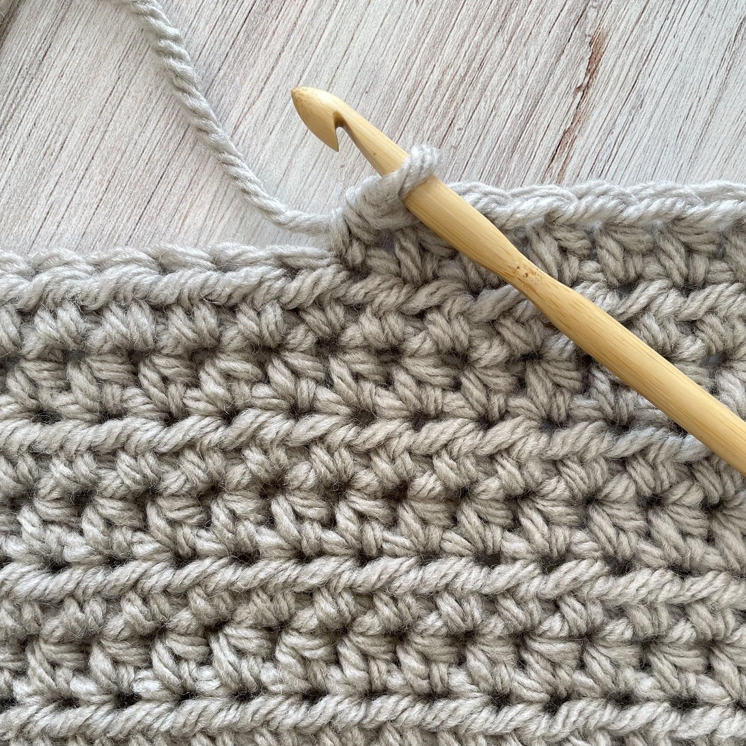 Lion Brand Hue + Me Yarn for Knitting, Crocheting, and Crafting, Bulky and Thick, Soft Acrylic and Wool Yarn, Salt, (1-Pack)