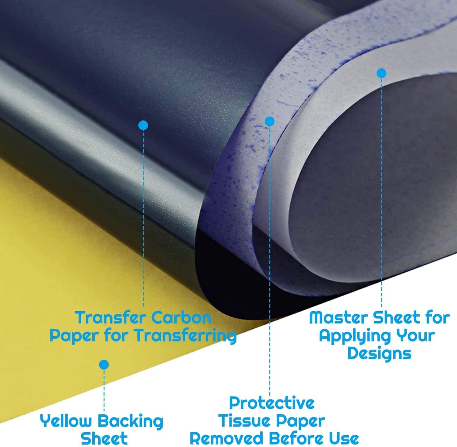 38 Sheets Tattoo Transfer Paper, Stencil Paper for Tattooing, 8 1/4" X 11 3/4"