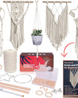 Macrame Kits for Adults Beginners with 112 Macrame Supplies and 5 Projects Book: DIY Macrame Kit Includes 165 Yards Macrame Cord with Craft Supplies & Materials to Start Macrame!
