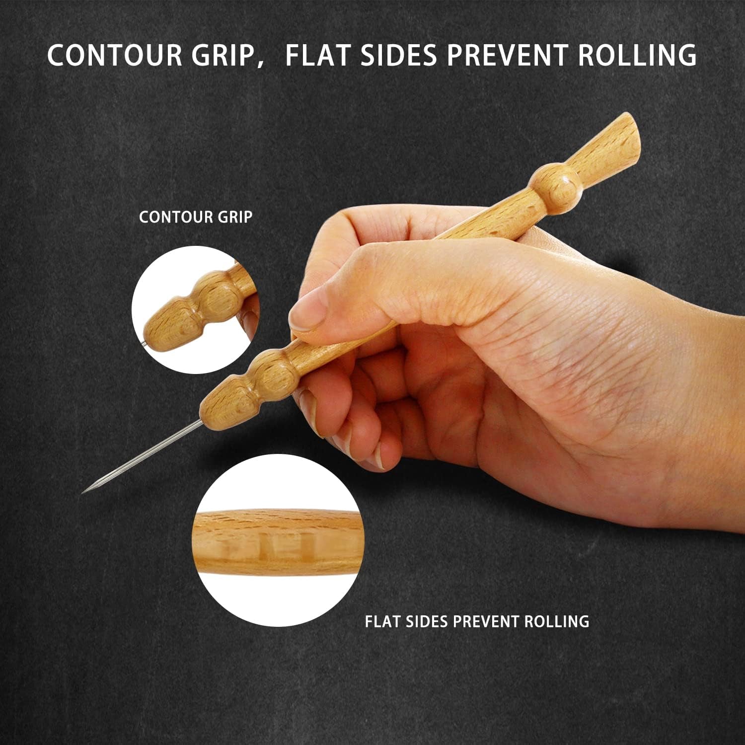 Stiletto & Pressing Tool, Precision Stiletto Handy for Getting Seams to Lay Correctly, Stiletto Quilting Tool for Sewing Kit Products(2 Pack)
