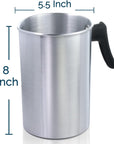 Candle Making Pouring Pot 101Oz, Large Double Boiler Wax Melting Pot, Dripless Pouring Pitcher Soy Wax Melter