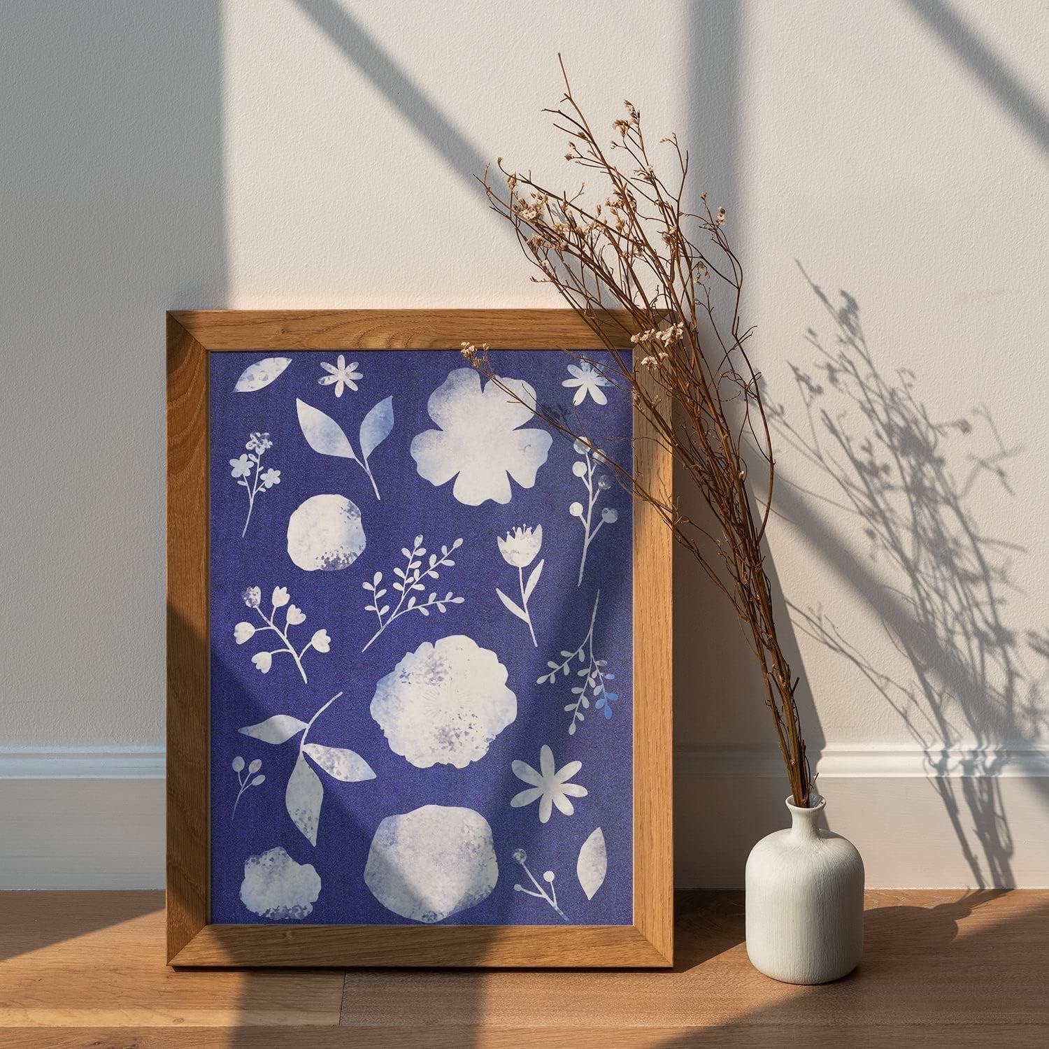 40 Sheets Sun Print Paper Kit Cyanotype Paper, A5 Sun Art Paper, High Sensitive Nature Sun/Solar Activated Sun Printing Art Drawing Paper for Arts Crafts DIY Project (5.8X 8.3 Inch)