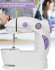 Mini Sewing Machine,Portable Sewing Machine for Beginners Adult Kids, 2-Thread 2-Speed 2-Switches Electric Crafting Mending Machine Travel Automatic Sewing Machine