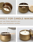 8Oz Candle Tins 24 Pieces,Candle Jars Candle Containers with Lids, 8 Oz, for Candles Making, Arts & Crafts, Storage, and Gifts (Black 12Pcs+Gold 12PCS)