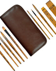 1610 Professional Watercolor Paint Brushes, 10PCS Variety Brushes for Beginners and Professionals Including Pointed Rounds, Flats, Dagger, for Watercolors,Acrylics,Inks,Gouache,Oil and Tempera