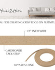 Upholstery Tack Strip, 1/2 Inch X 10 Yard Roll, Great for Making Professional Edges on Furniture, Couch, Chair, and Sofa, Includes Instructions