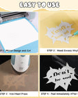 Puff Vinyl Heat Transfer - 12" X 15FT White Puff Vinyl Heat Transfer for T Shirts, White Puff HTV Vinyl Heat Transfer for Cricut & Cameo - Easy to Cut & Weed for Heat Vinyl Design(White)