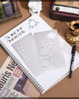 8 Pcs 4 X 7 Inch Stainless Steel Stencils Stencils Alphabet Number Stencils for Journaling Metal Stencils Bookmark Vintage Flower Vines Stencils for DIY Engraving Painting (Stylish Style)