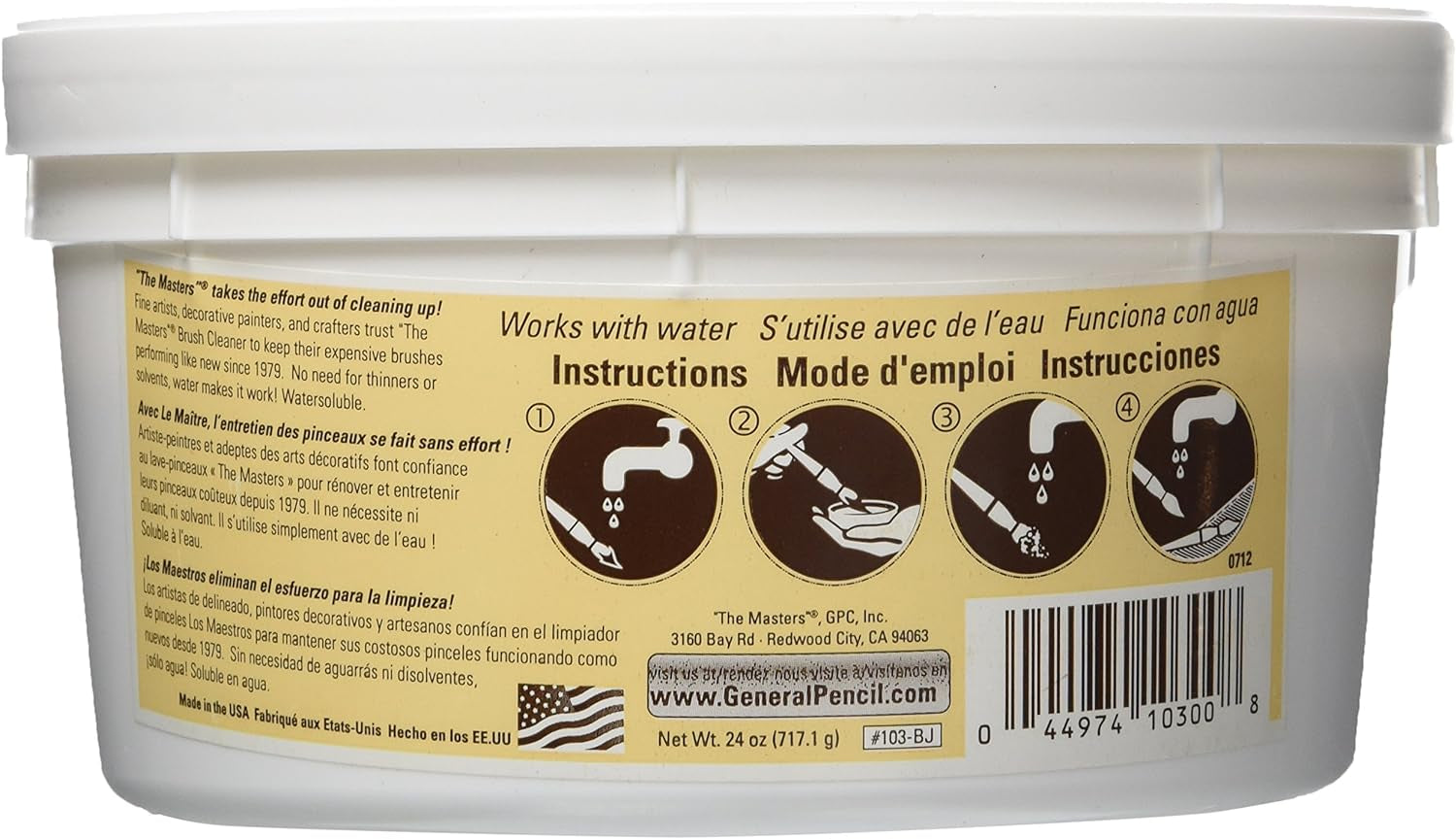 103-BJ the Masters Brush Cleaner and Preserver Tub, 24-Ounce
