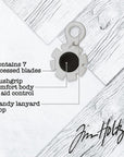 Tim Holtz Paper Distressing Tool - Scrapbook Supplies for Cardstock and Creating Rough Torn Edges - Distresser with 7 Recessed Blades