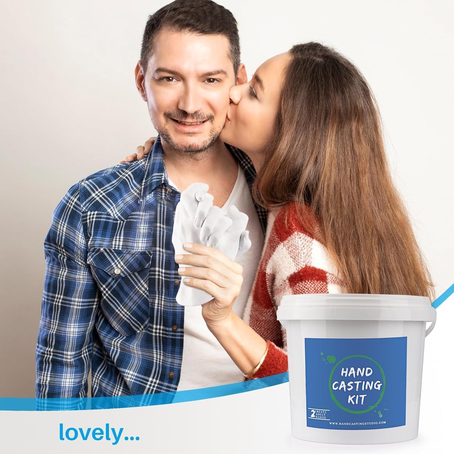 Hands Casting Kit, DIY Plaster Statue Molding Kit &amp; s for 2 Adult, Wedding, Friends, Anniversary, Hand Hold Casting Kit for Holiday Activities and Perfect for Couple Gift Ideas