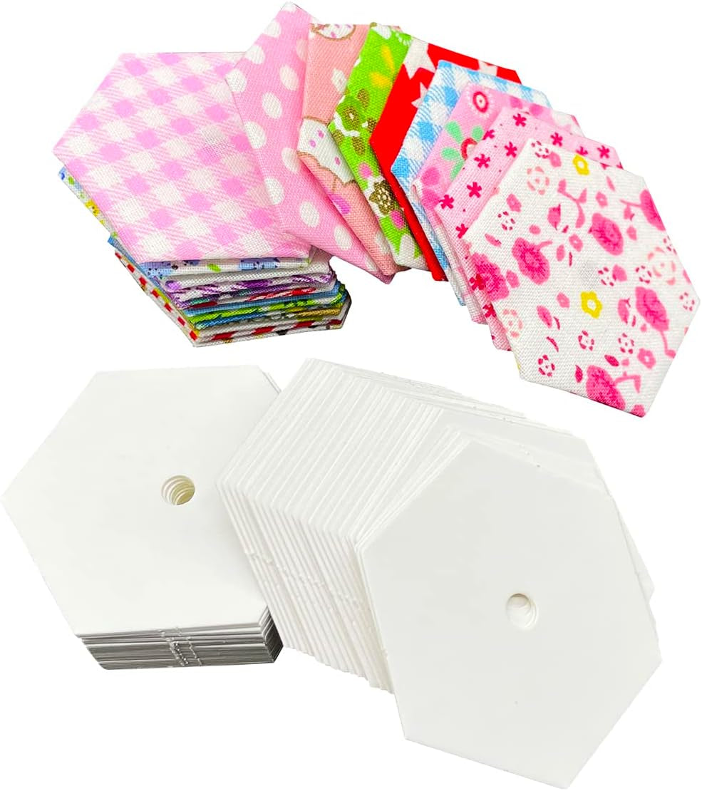 400Pcs 1 Inch Paper Piecing for Quilting DIY Patchwork Sewing Crafts,Quilting Templates for Sewing Supplies Quilting Accessories Crafting Tools,Hexagon Paper Piecing Template