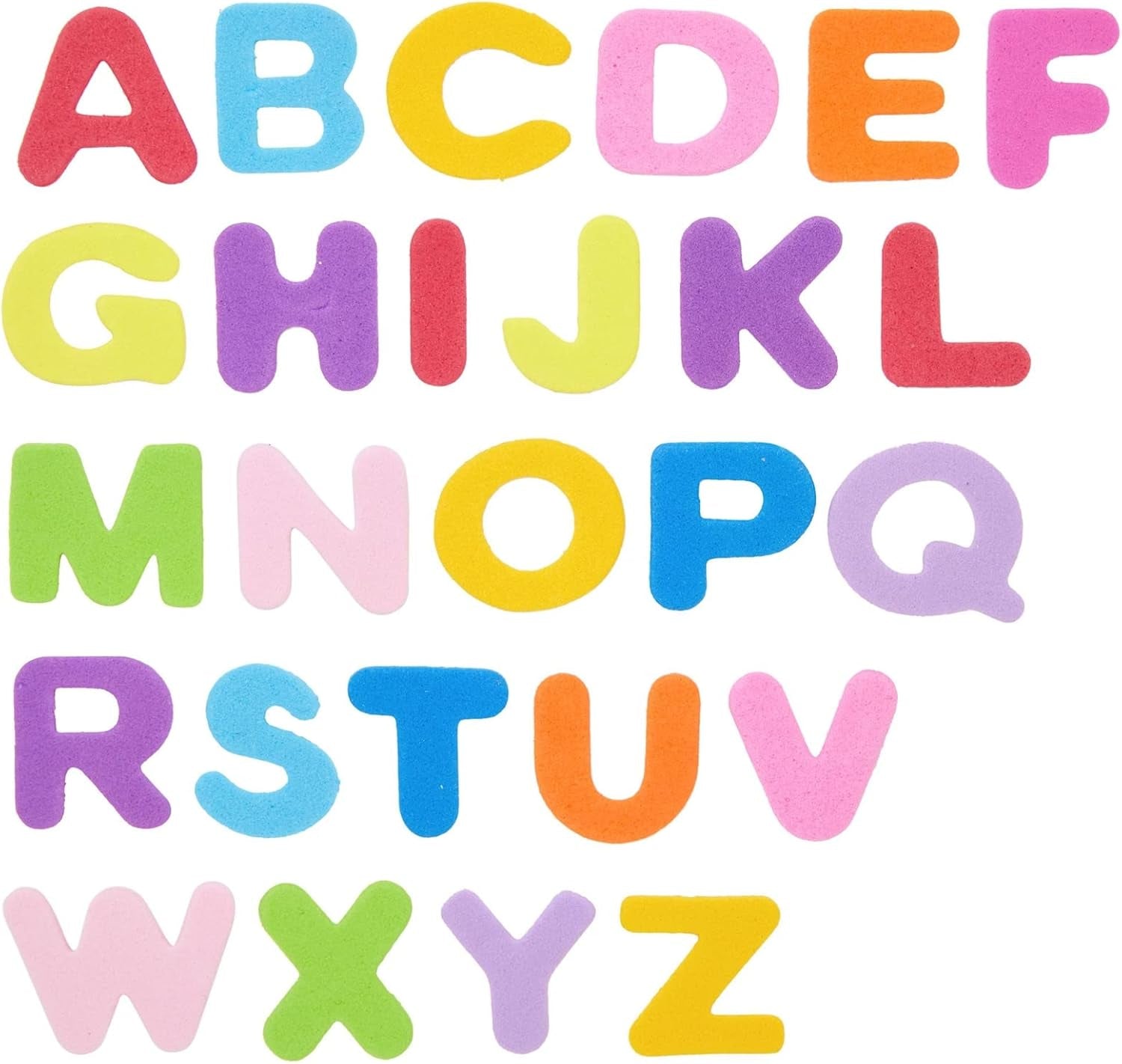 1560-Pieces Foam Letter Stickers for Crafts, 60 Sets of Self-Adhesive A-Z Alphabet Letters (12 Colors, 0.87 In)