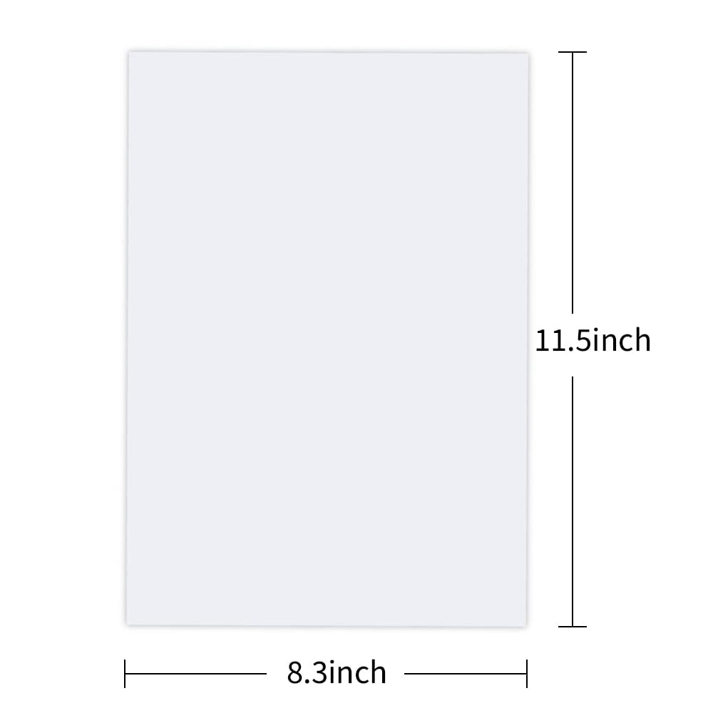A4 Size 8.3X11.5 Inch Clear Double Sided Adhesive Tape Sheets, Super Strong Sticky Tape, DIY Art, Craft, Home Decorative Tape with White Liner (20)