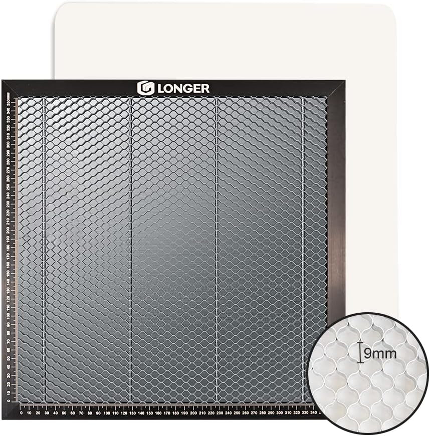 Honeycomb Working Table, Soulmate for Engraver, Honeycomb Working Panel Set for RAY5, Fast Heat Dissipation and Desktop-Protecting, Compatible with All Laser Engraver Machine,11.8"X 7.8"X 0.86"