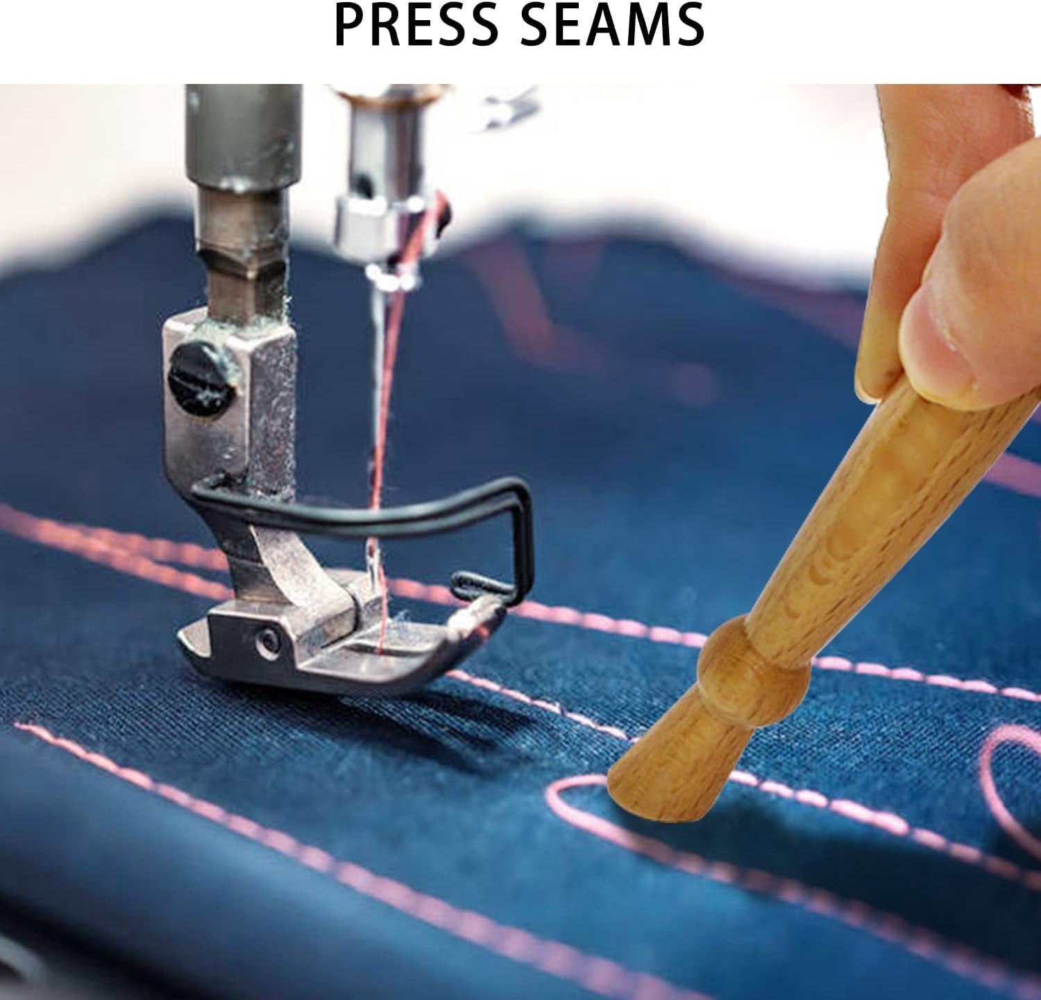Stiletto & Pressing Tool, Precision Stiletto Handy for Getting Seams to Lay Correctly, Stiletto Quilting Tool for Sewing Kit Products(2 Pack)