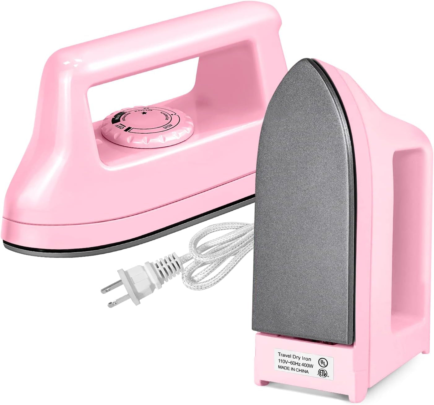 Mini Iron for Crafts Quilting, Travel Iron Household Iron Easy Iron Supplies Mini Electric Iron, Mini Heat Press Machine Sewing Sachine (Pink), White, Blue, Pink, Purple, Black, Rose Red