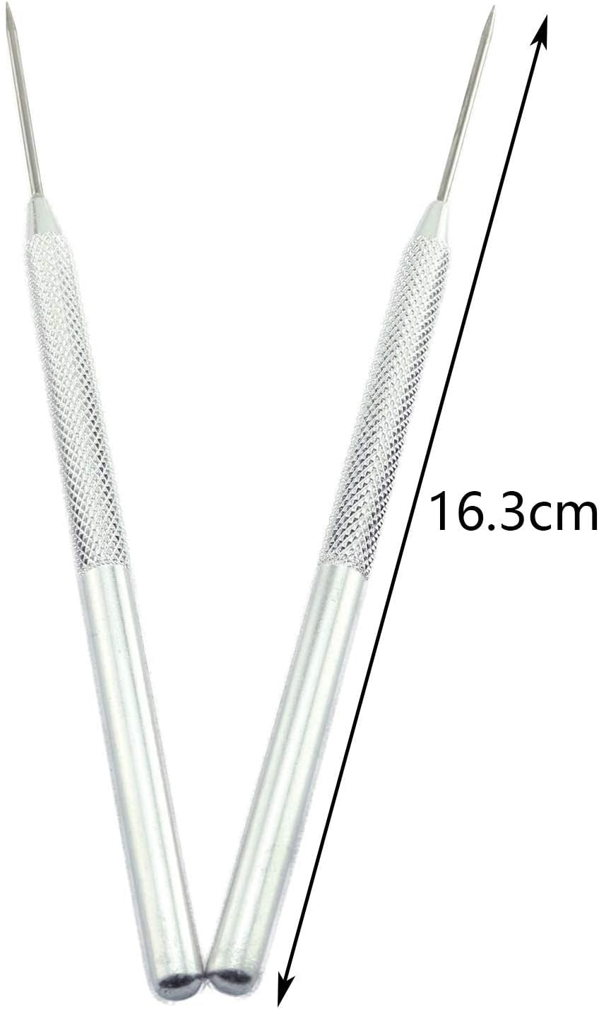 Clay Needle Tool 2PCS Stainless Steel Professional Pin Needle Detail Tool for Ceramic Polymer Clay Sculpture