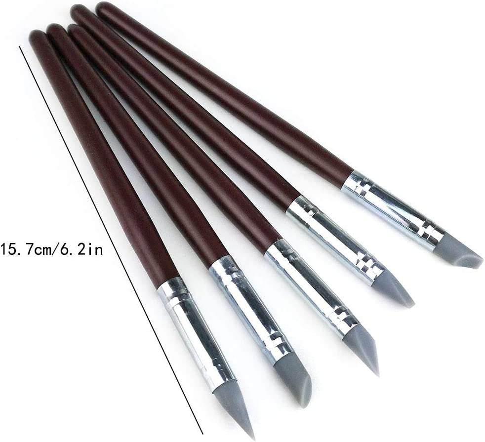 20Pcs Silicone Clay Sculpting Tool Clay Shaping Modeling Wipe Out Tools, Modeling Dotting Tool Pottery Clay Sculpture Carving Tools