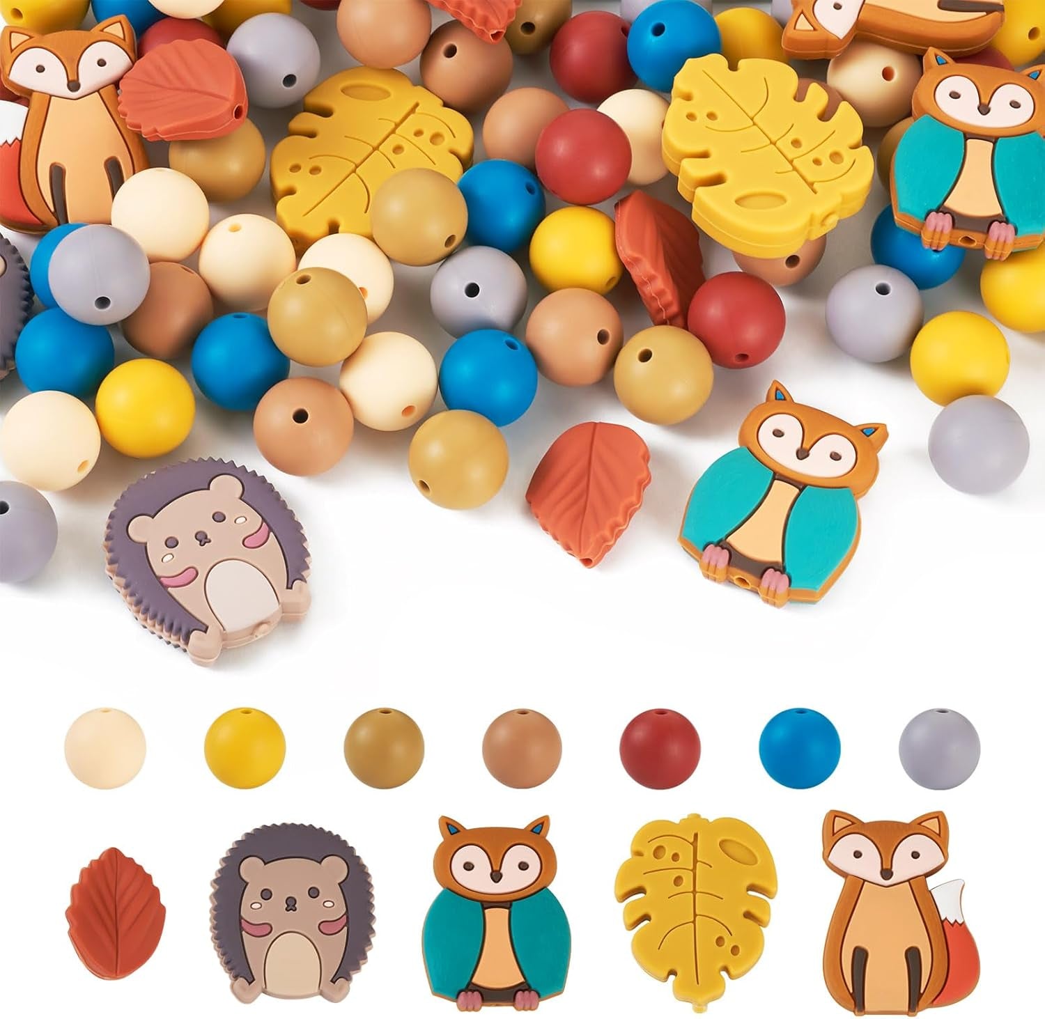 65Pcs Daisy Flower Silicone Focal Beads Yellow Silicone Rubber Beads Summer Focal Bracelet Beads Glass Rhinestone Beads for Necklace Spring’S Festival Jewelry Making